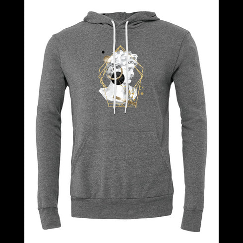Black gold plaster head Bella canvas hoodie 3719